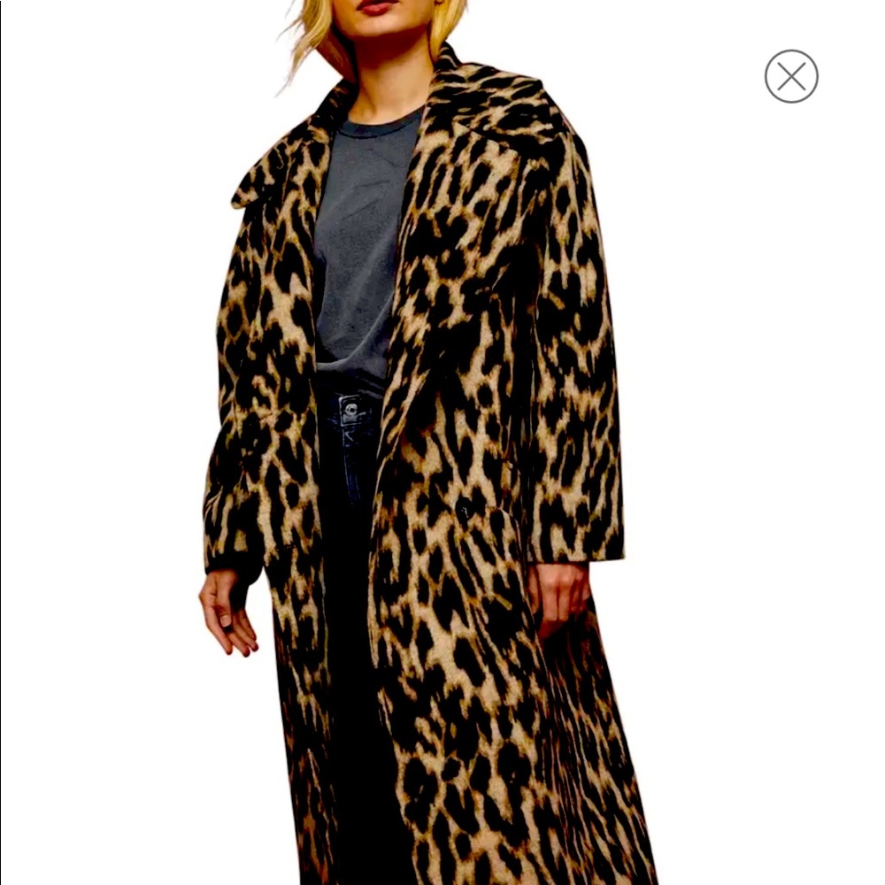 TopShop maxi Leopard print coat